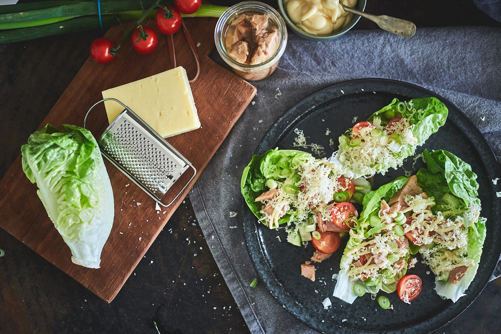 Wraps med tun og Mature Cheddar